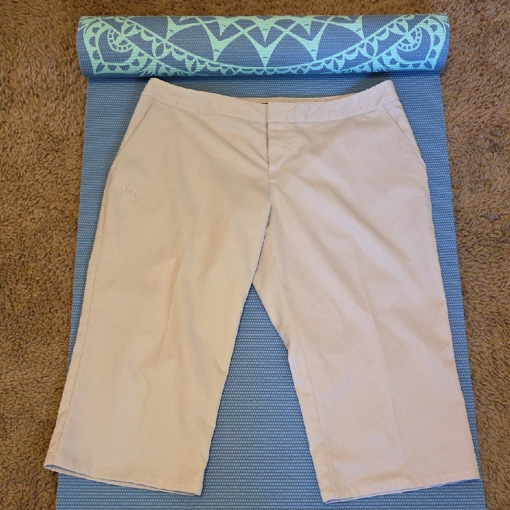 Under Armour Tan Performance Capris